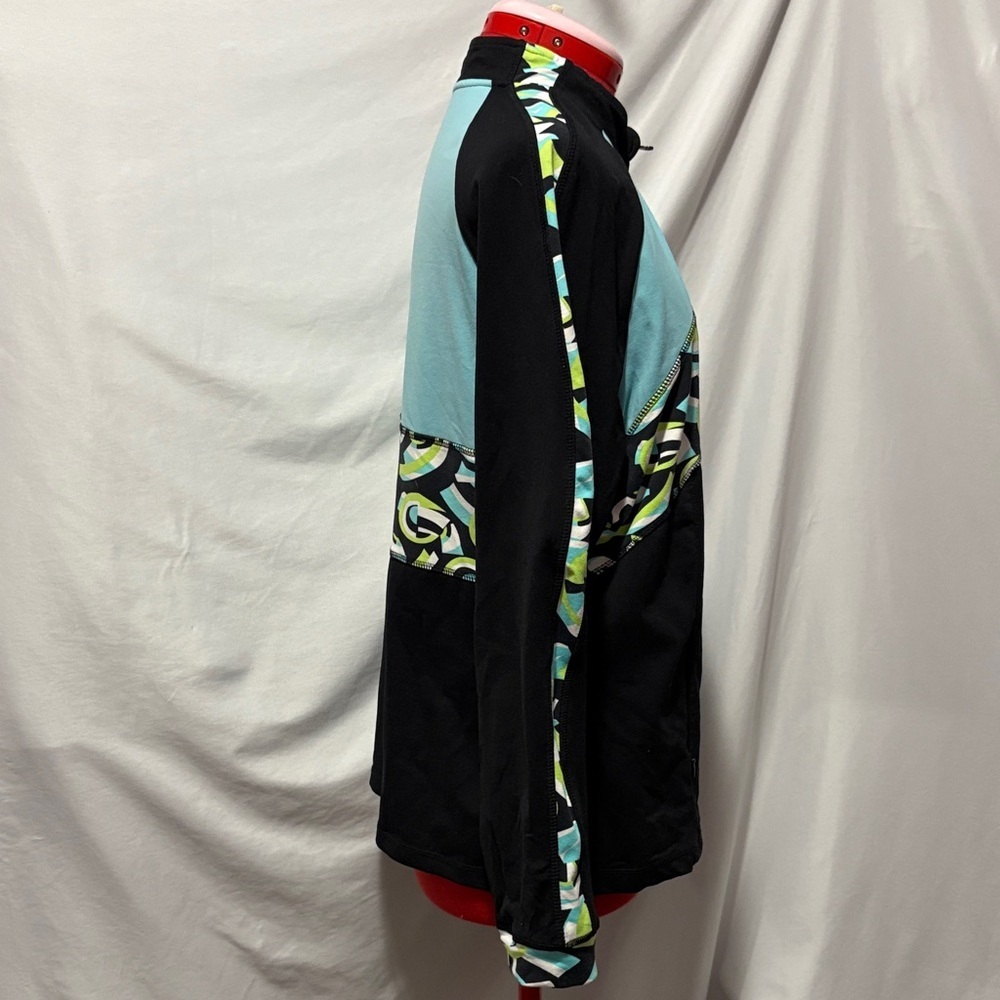 Balance Athletica Black and Aqua Ski Jacket LL132 - Picture 2 of 6